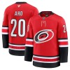 Miehille NHL Carolina Hurricanes Pelipaita Anniversary Fanatics Premium Sebastian Aho Kolmas Punainen